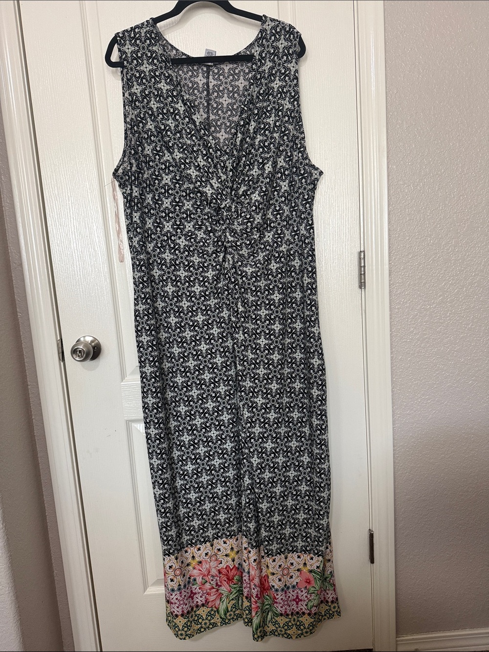 Catherines 4X Plus Size Floral Print Maxi Dress Sleeveless